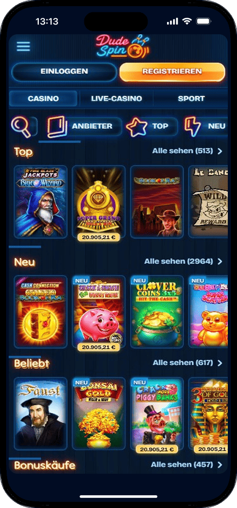 Dudespin-Spielautomaten
