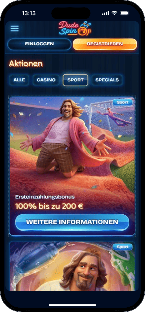 Dudespin Sport Aktionen